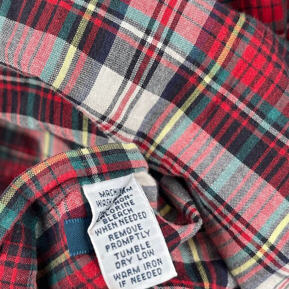 RALPH LAUREN Shirt Size Extra Large Classic Fit Tartan Plaid Short Sleeve Cotton - Picture 14 of 14